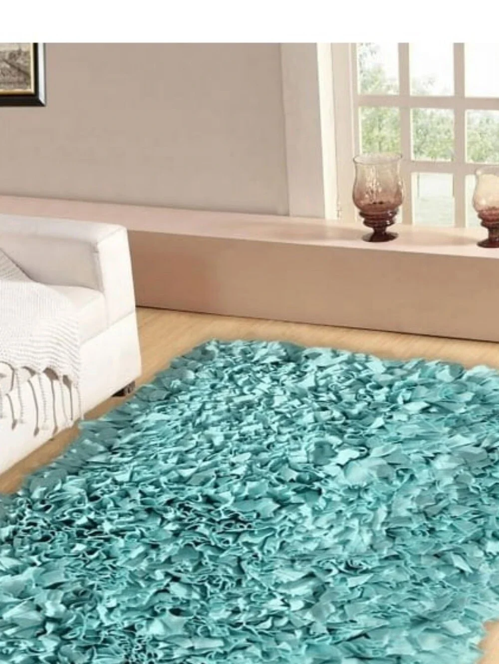 Home Weavers Bella Premium Jersey Shaggy Living Room Rug  Machine Washable Area